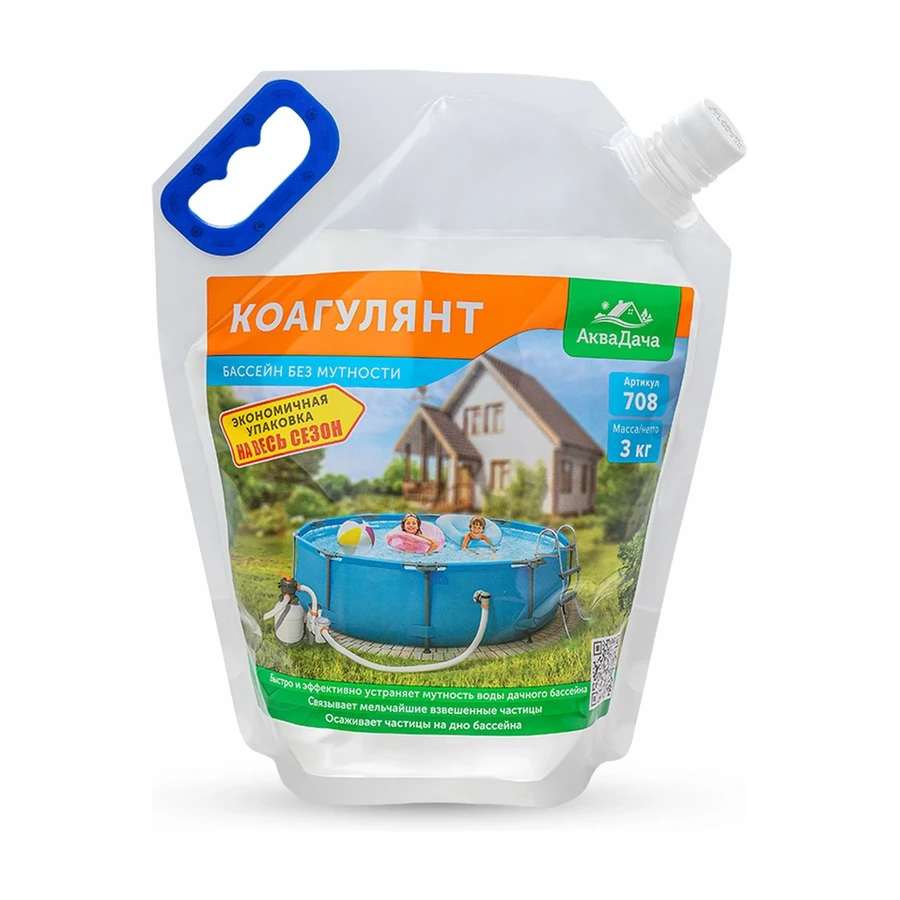 АкваДача Коагулянт/Бассейн без мутности дойпак 3кг