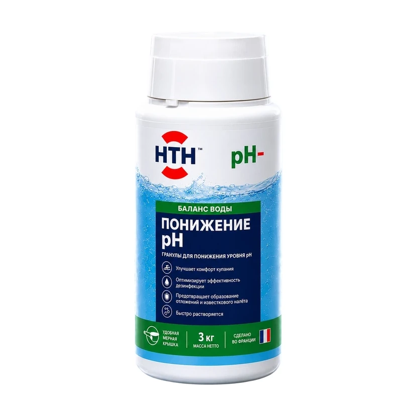 Порошок HTH pH Minus для понижения уровня pH в бассейне, 3 кг