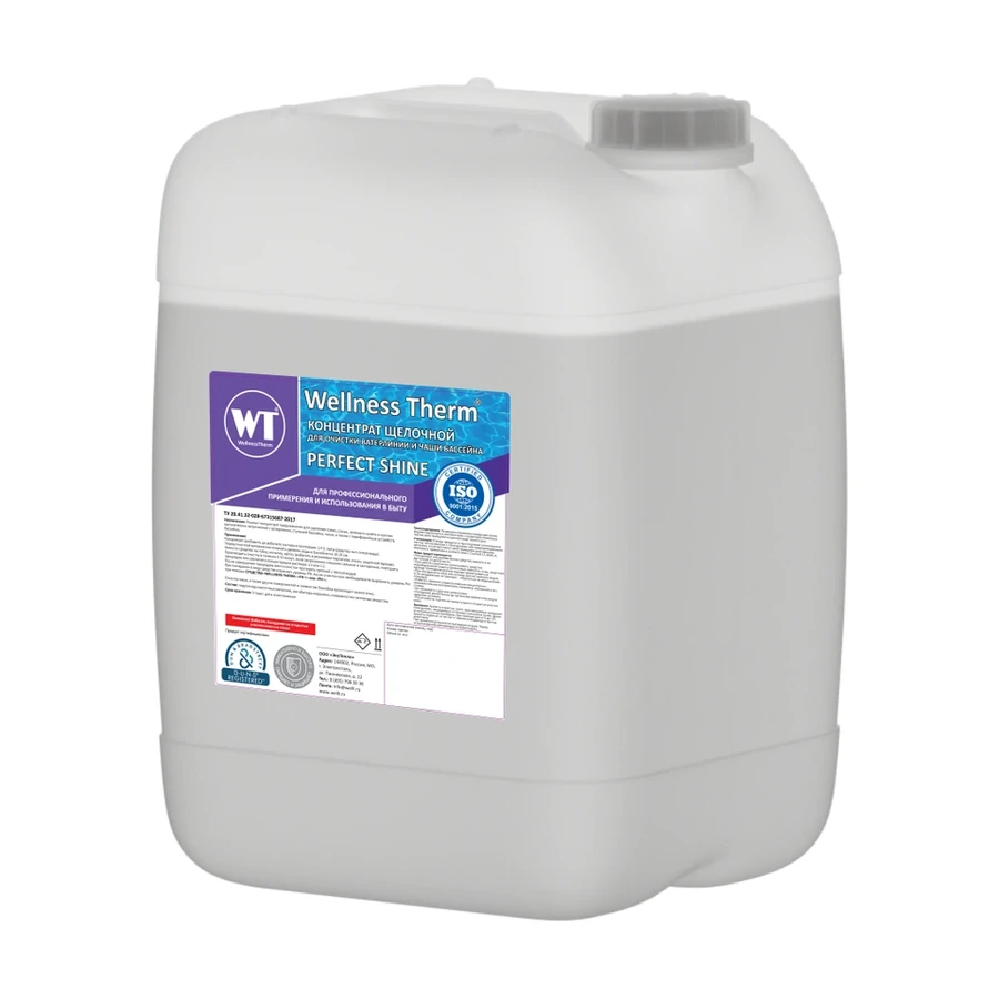 Очиститель ватерлинии Wellness Therm PERFECT SHINE  щелочной реагент концентрат, 10л